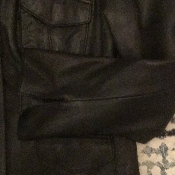 - Beautiful Ladies Black leather tailored jacket size medium good condit… - Picture 7 of 7